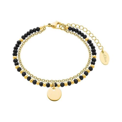 s.Oliver Jewel Damen Armband Armkette Edelstahl Gold Glas 2026183