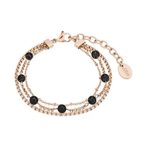 s.Oliver Jewel Damen Armband Armkette Edelstahl Rose Glas 2027606