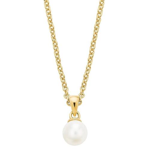 s.Oliver Jewel Damen Kette Halskette Silber gelbvergoldet Perle 2026135