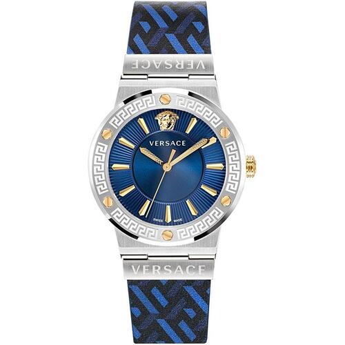 Versace Damen Uhr Armbanduhr Leder Greca VEVH01421