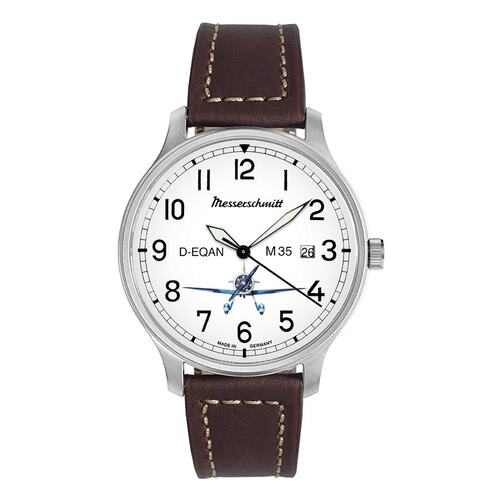 Aristo Herren Messerschmitt Uhr Fliegeruhr M-35Q-SL Leder