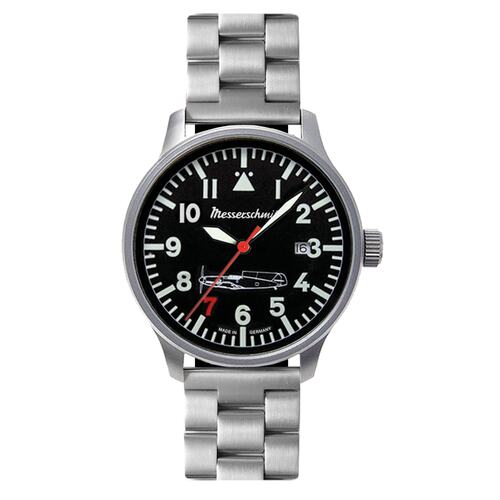 Aristo Herren Messerschmitt Uhr Fliegeruhr Rote 7 ME-109 Ref. 109-42R7-MB