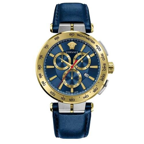 Versace Herren Uhr Armbanduhr Chronograph AION VE6CA0223 Leder