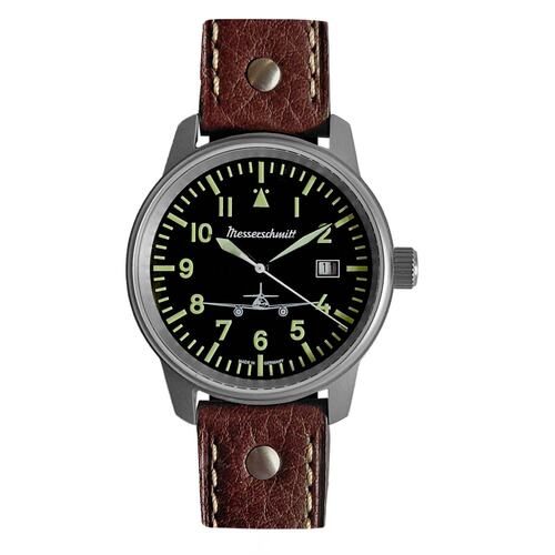 Aristo Herren Messerschmitt Uhr Fliegeruhr ME-3H6554 Leder