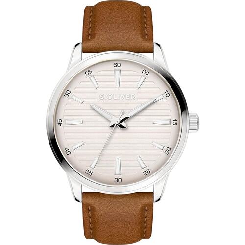 s.Oliver Herren Uhr Armbanduhr Leder SO-4410-LQ