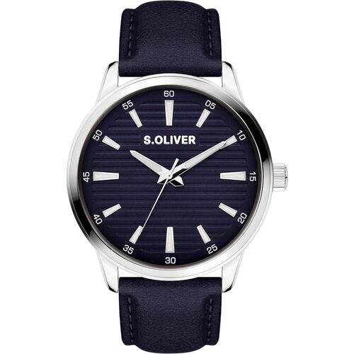 s.Oliver Herren Uhr Armbanduhr Leder SO-4411-LQ
