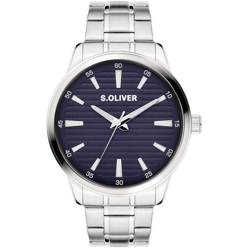 s.Oliver Herren Uhr Armbanduhr Edelstahl Silber SO-4413-MQ
