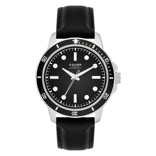 s.Oliver Herren Uhr Armbanduhr Leder SO-4425-LQ
