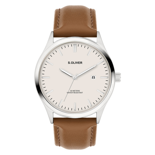 s.Oliver Herren Uhr Armbanduhr Leder SO-4426-LQ