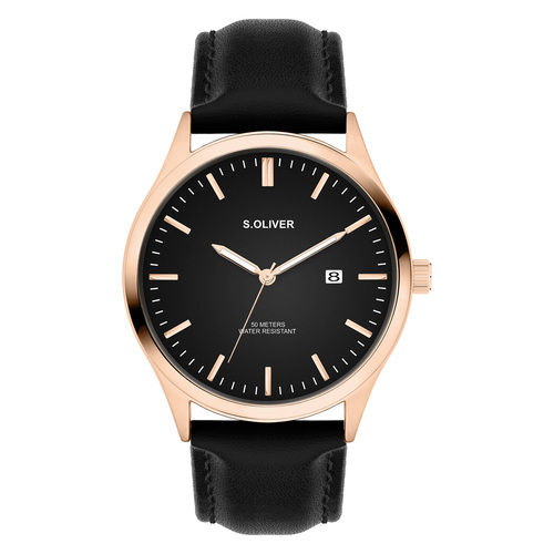 s.Oliver Herren Uhr Armbanduhr Leder SO-4428-LQ