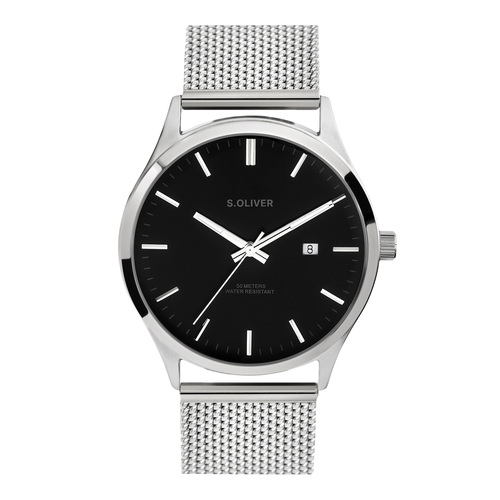 s.Oliver Herren Uhr Armbanduhr Edelstahl SO-4430-MQ