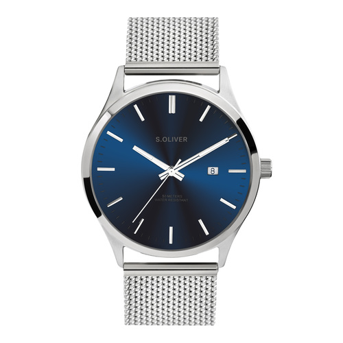 s.Oliver Herren Uhr Armbanduhr Edelstahl SO-4432-MQ