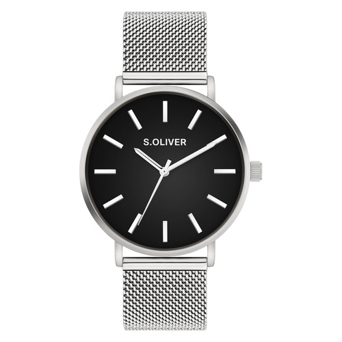s.Oliver Herren Uhr Armbanduhr Edelstahl SO-4436-MQ