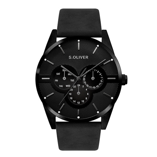 s.Oliver Herren Uhr Armbanduhr Leder SO-4445-LM