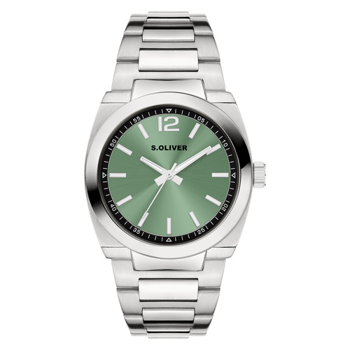 s.Oliver Herren Uhr Armbanduhr Edelstahl Silber SO-4461-MQ