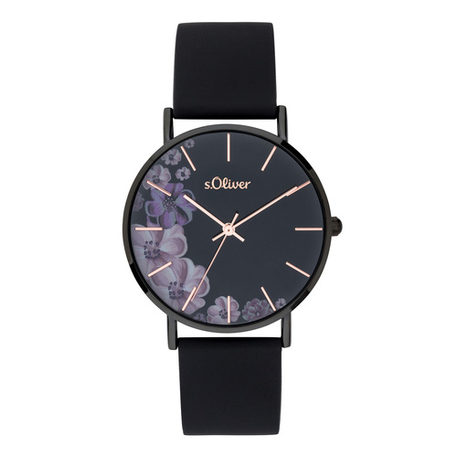 s.Oliver Damen Uhr Armbanduhr Silikon SO-4477-PQ