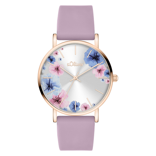 s.Oliver Damen Uhr Armbanduhr Silikon SO-4479-PQ