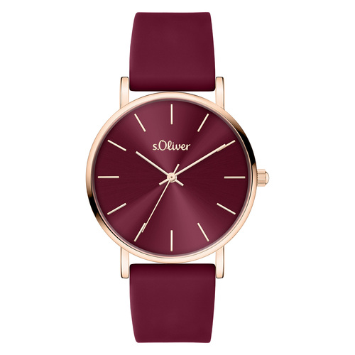 s.Oliver Damen Uhr Armbanduhr Silikon SO-4480-PQ