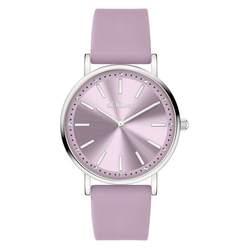s.Oliver Damen Uhr Armbanduhr Silikon SO-4481-PQ