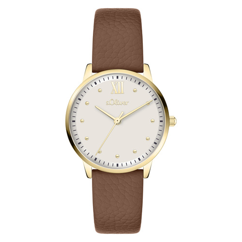 s.Oliver Damen Uhr Armbanduhr Leder SO-4487-LQ