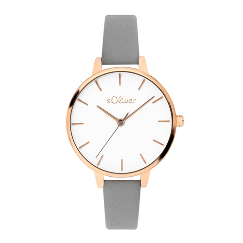 s.Oliver Damen Uhr Armbanduhr Leder SO-3659-LQ