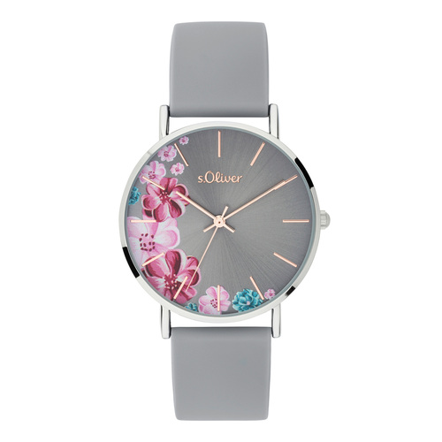 s.Oliver Damen Uhr Armbanduhr Silikon SO-3707-PQ