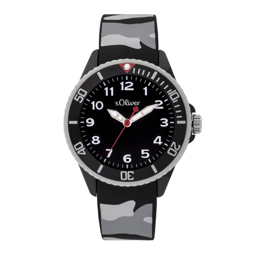 s.Oliver Uhr Kinder-Armbanduhr Silikon Kids Jungen Silikon SO-3920-PQ