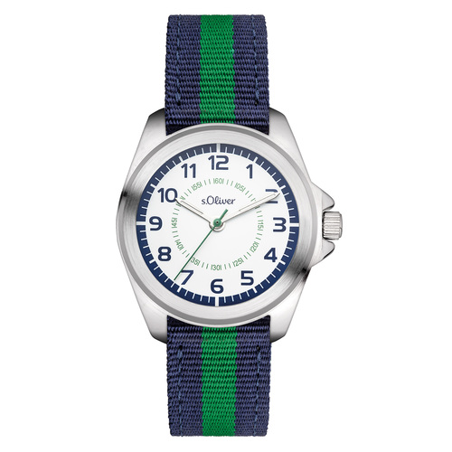 s.Oliver Uhr Kinder-Armbanduhr Kids Jungen Textil SO-3132-LQ