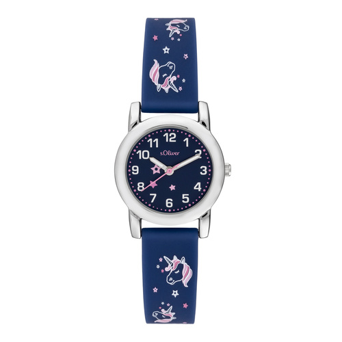 s.Oliver Uhr Kinder-Armbanduhr Kids M�dchen Silikon SO-3915-PQ