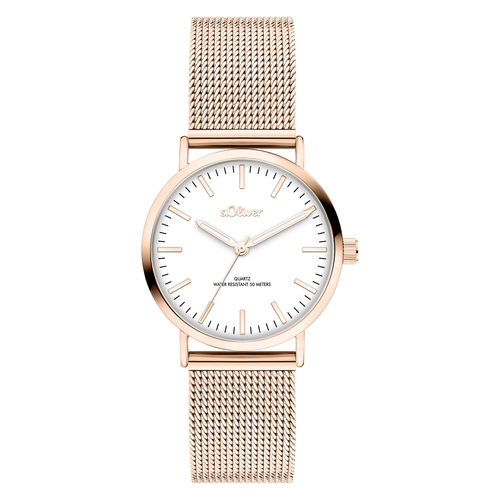 s.Oliver Damen Uhr Armbanduhr Edelstahl SO-4547-MQ