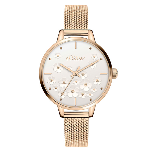 s.Oliver Damen Uhr Armbanduhr Leder SO-3838-MQ