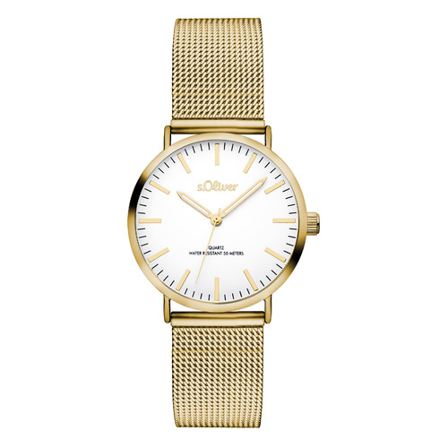 s.Oliver Damen Uhr Armbanduhr Edelstahl SO-3271-MQ