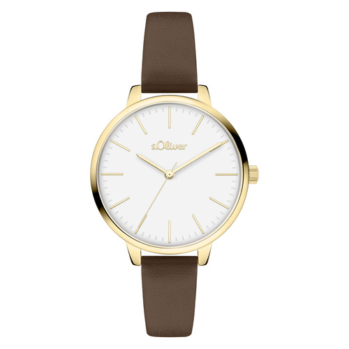 s.Oliver Damen Uhr Armbanduhr Leder SO-4569-LQ
