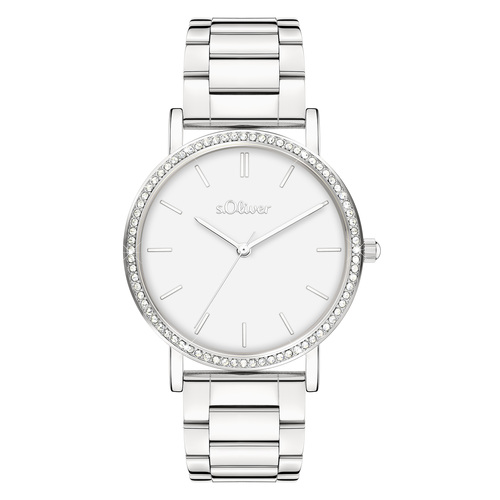 s.Oliver Damen Uhr Armbanduhr Edelstahl  SO-4572-MQ