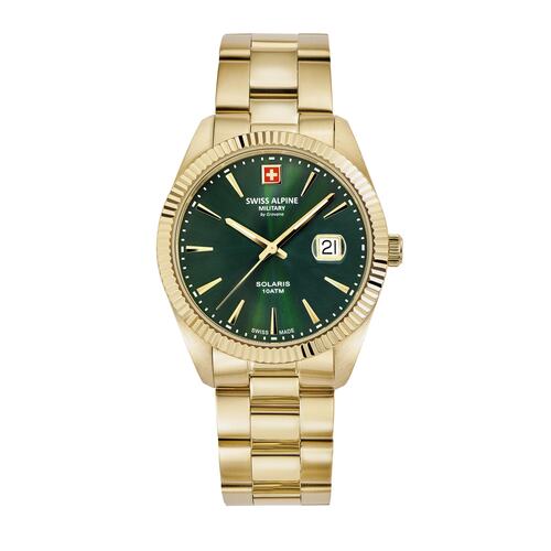 Swiss Alpine Military Herren Uhr Analog Quarz 7016.1114SAM Edelstahl
