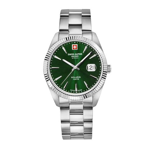 Swiss Alpine Military Herren Uhr Analog Quarz 7016.1134SAM Edelstahl