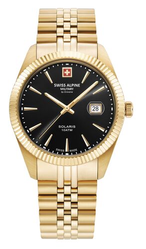 Swiss Alpine Military Herren Uhr Analog Quarz 7016.1217SAM Edelstahl
