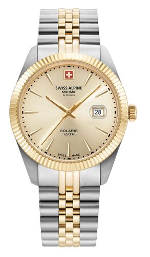 Swiss Alpine Military Herren Uhr Analog Quarz 7016.1241SAM Edelstahl