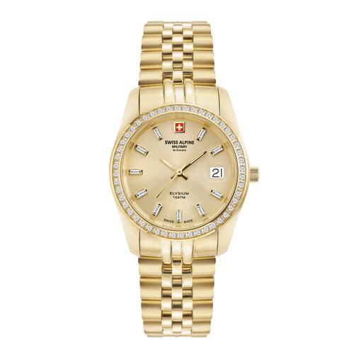 Swiss Alpine Military Damen Uhr Analog Quarz 7714.7211SAM Edelstahl