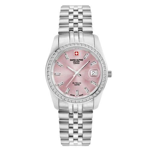 Swiss Alpine Military Damen Uhr Analog Quarz 7714.7236SAM Edelstahl