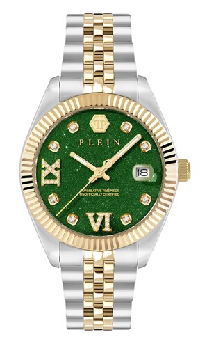 Philipp Plein Damen Uhr Analog Quarz DATE SUPERLATIVE PWYFA1626 Edelstahl