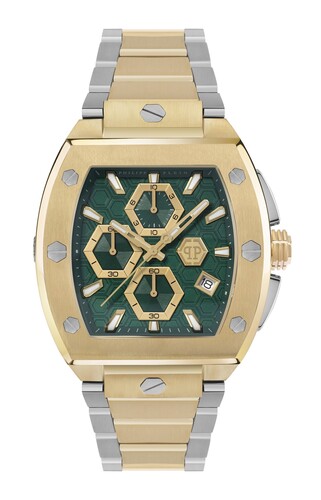 Philipp Plein Herren Uhr Analog Quarz HEXAGON PHANTOM CHRONO PWHHA0526