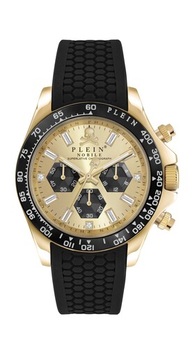 Philipp Plein Herren Uhr Analog Quarz PLEIN NOBILE PWGHA0226 Silikon