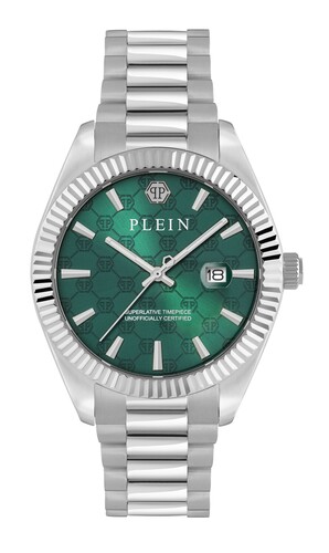 Philipp Plein Herren Uhr Analog Quarz DATE SUPERLATIVE PWDHA0126 Edelstahl