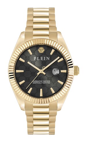 Philipp Plein Herren Uhr Analog Quarz DATE SUPERLATIVE PWDHA0426 Edelstahl