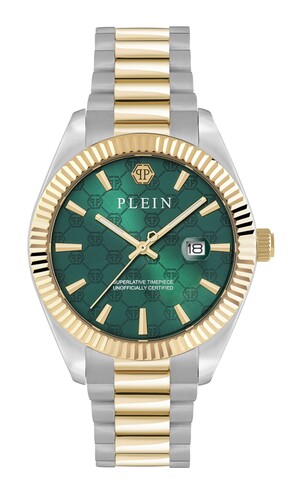 Philipp Plein Herren Uhr Analog Quarz DATE SUPERLATIVE PWDHA0526 Edelstahl