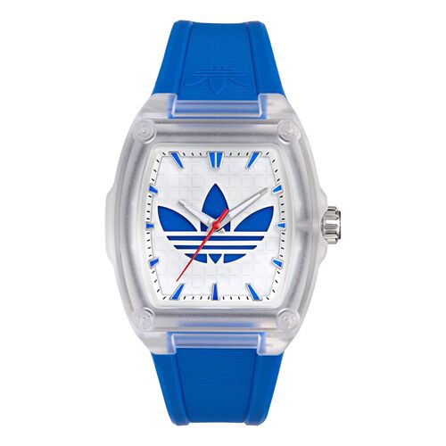 Adidas Unisex Uhr CITY TECH FIVE Kunststoff transparent AOFH26529