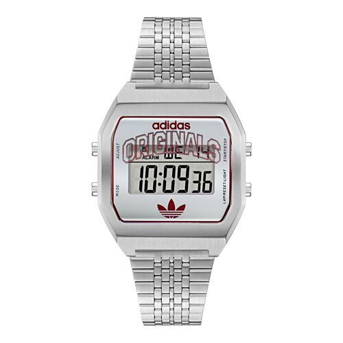 Adidas Unisex Uhr DIGITAL TWO Edelstahl silber AOST26522