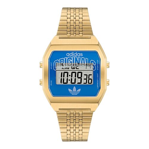 Adidas Unisex Uhr DIGITAL TWO Edelstahl gold AOST26523