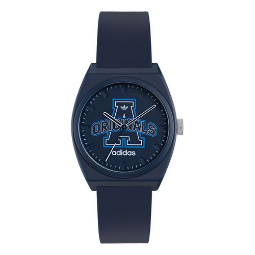 Adidas Unisex Uhr PROJECT TWO Kunststoff blau AOST26532